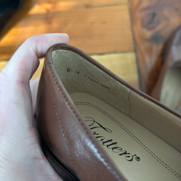 Trotters Oxford Loafers Lizzie Herringbone 6.5N Women’s Leather Shoes Old Money - Picture 6 of 7